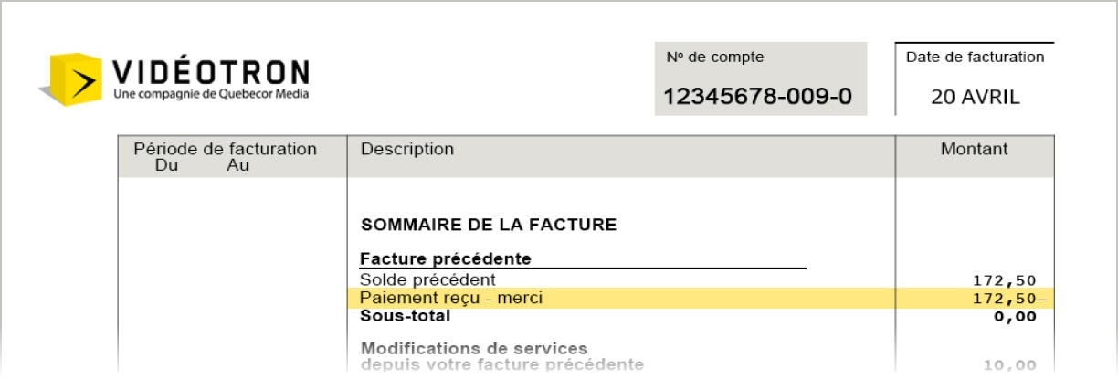 Paiement reçu