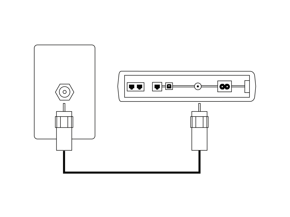 auto installation connection coax amovible