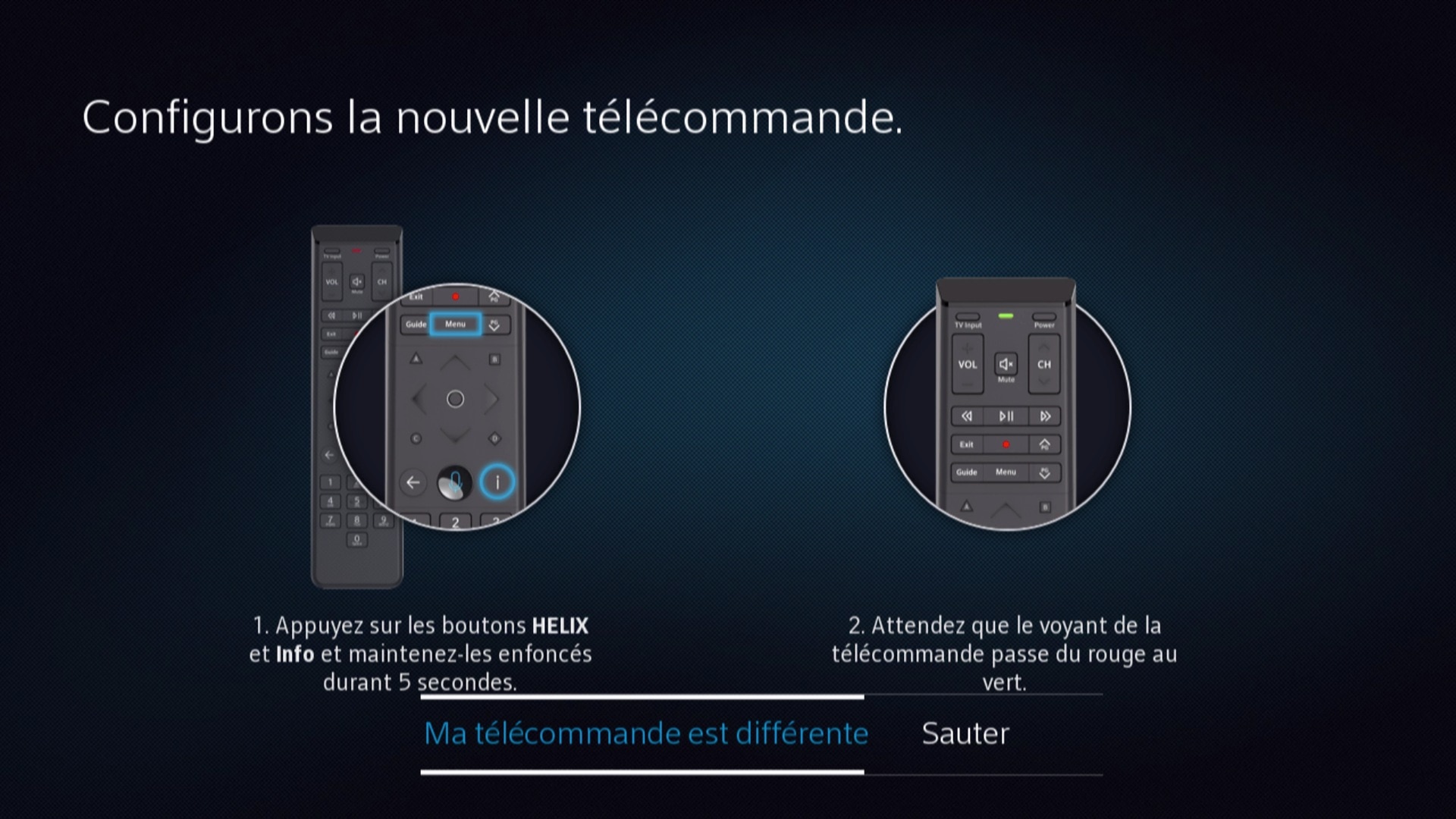 auto install terminal configurer telecommande