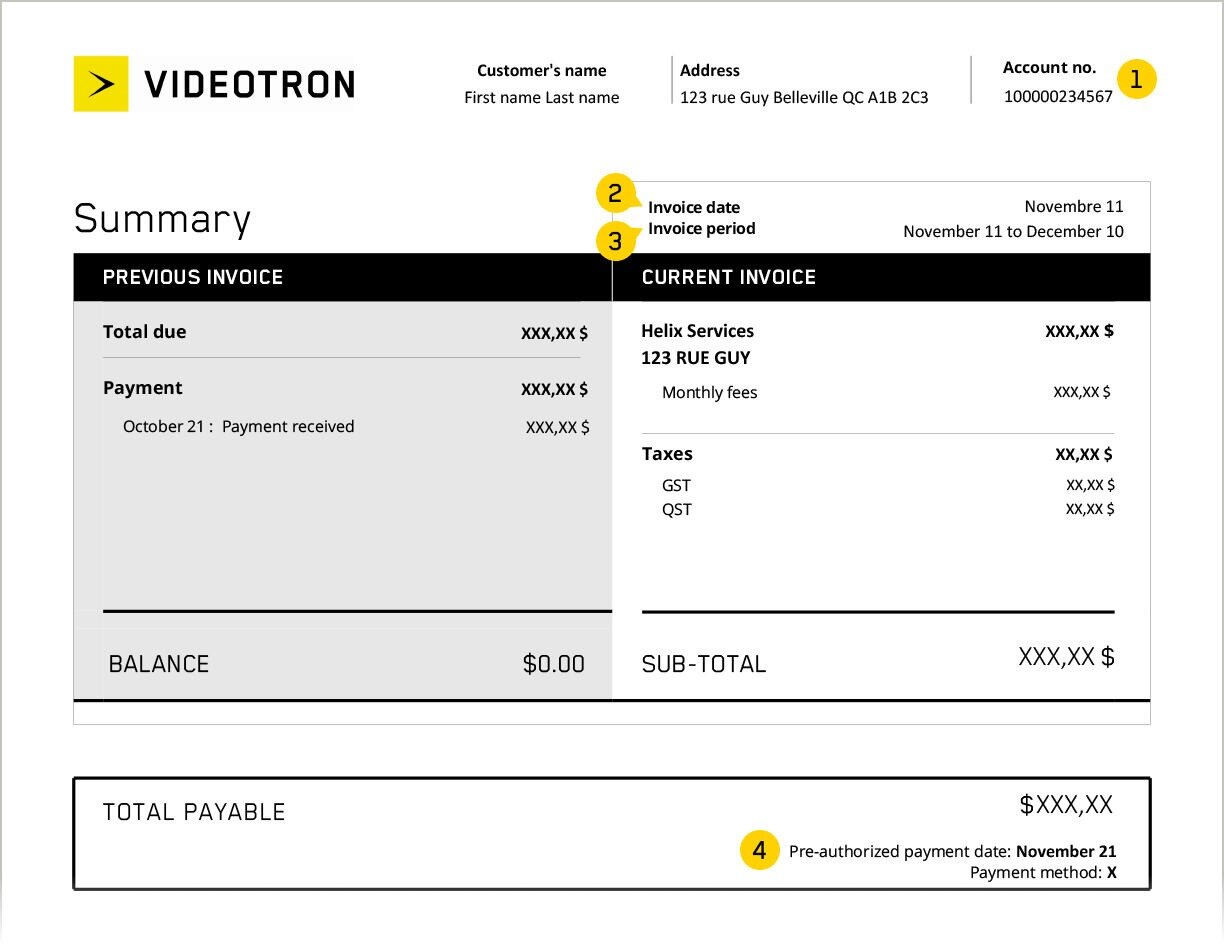 Helix invoice