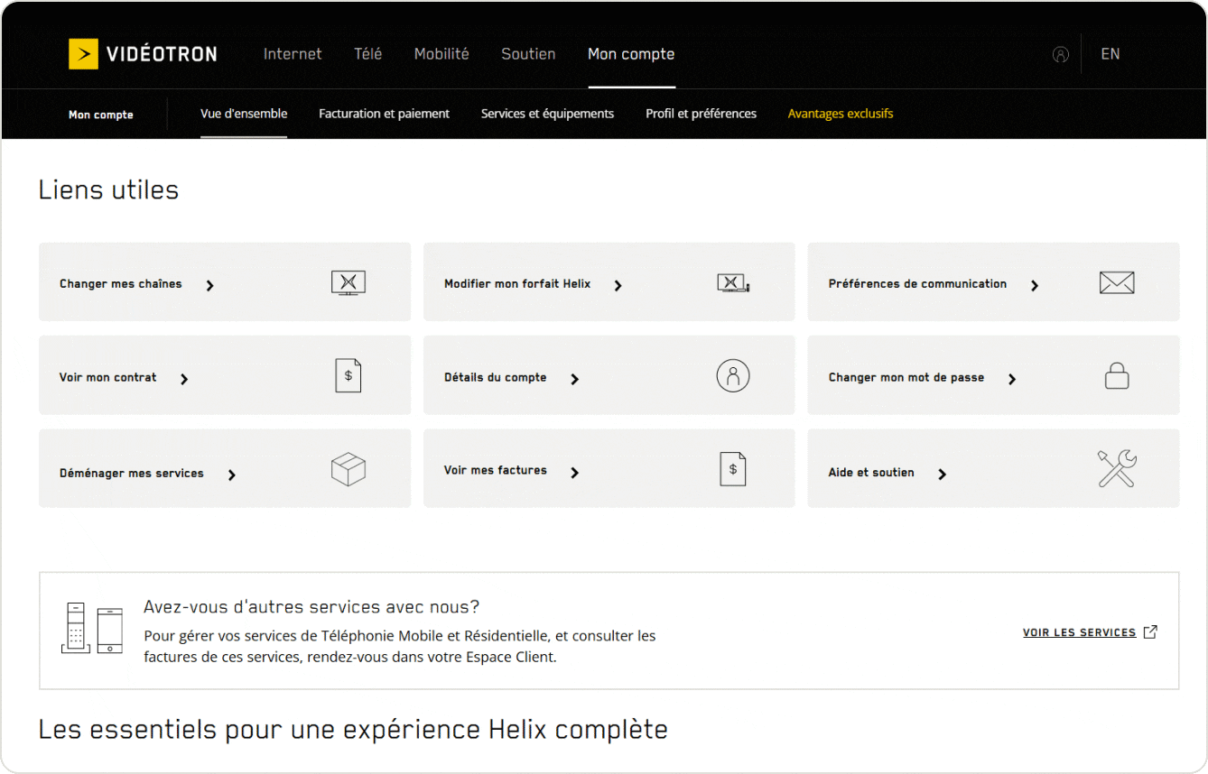 Voir les services